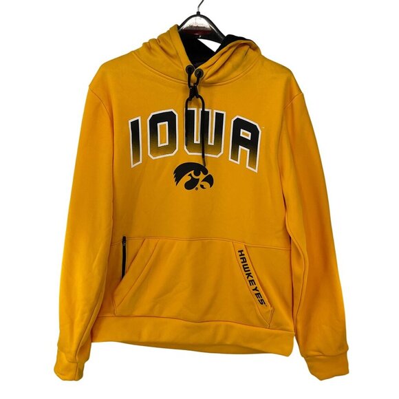 Iowa Hawkeyes Gold Hoodie Sweatshirt  100% Polyester - Picture 1 of 9
